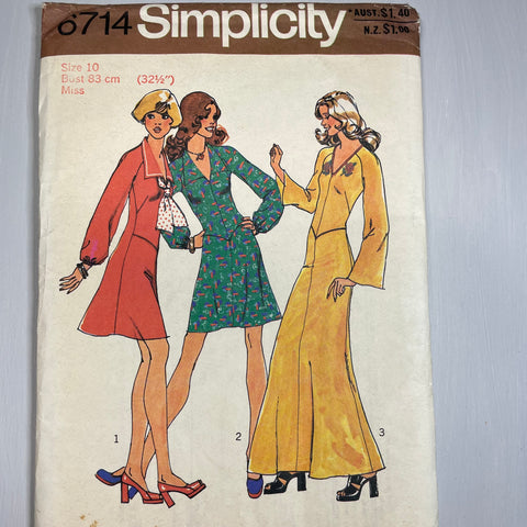 1975 Vintage Pattern - Simplicity 6714 Size 10