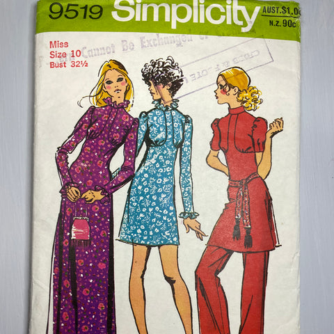 1971 Vintage Pattern - Simplicity 9519 Size 10