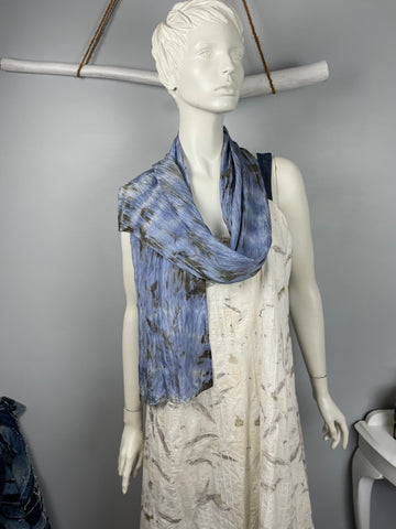 Purple and Grey Eco Dyed Scarf
